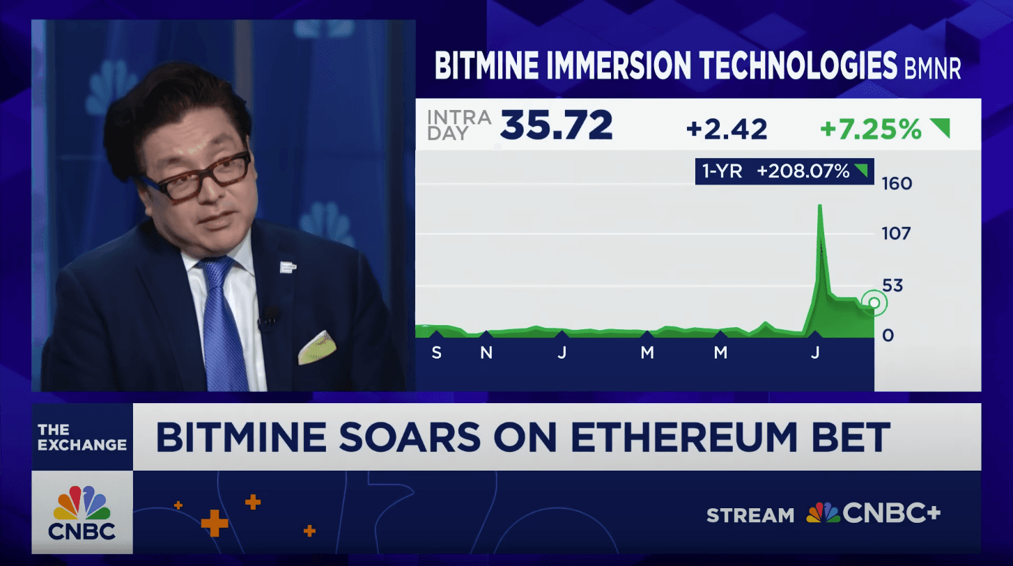 Ethereum is having its bitcoin 2017 moment again, says Fundstrat's Tom Lee