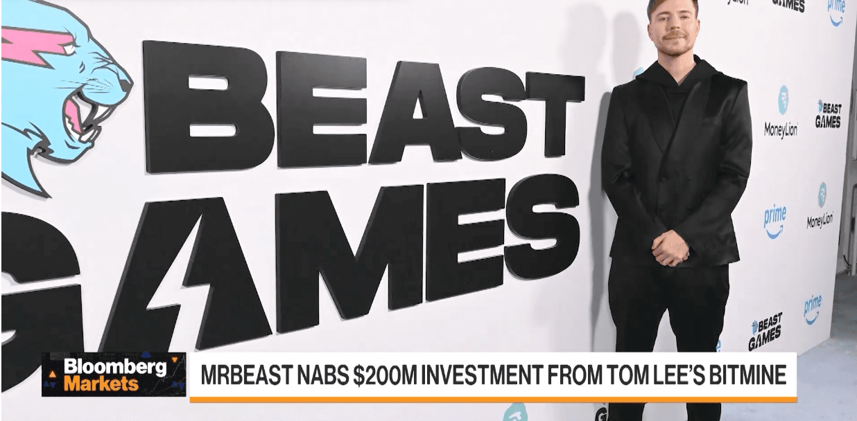 MrBeast Nabs $200 Million Investment From Tom Lee’s Bitmine