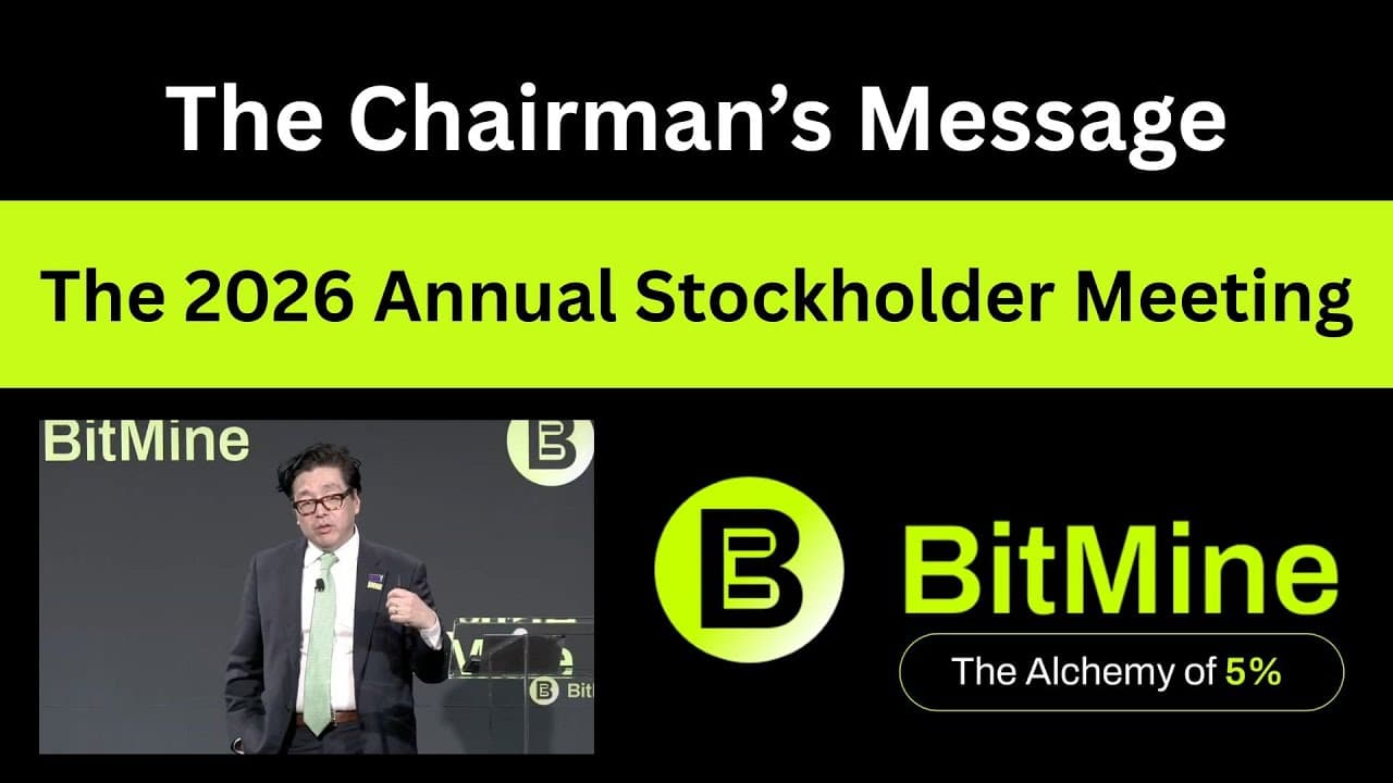  Bitmine Chairman’s Message | The 2026 Annual Stockholder Meeting Presentation